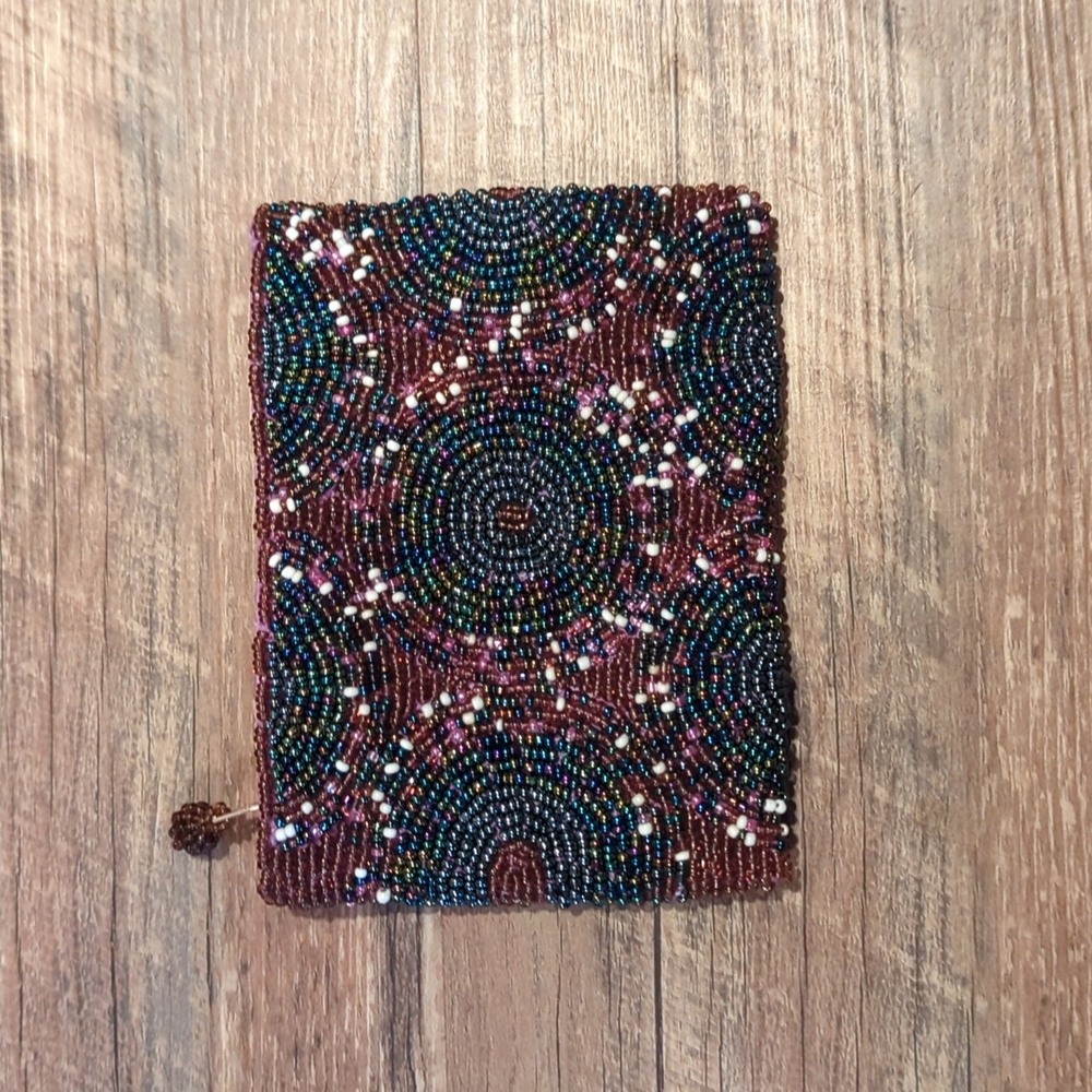 Beaded change purse/mini wallet